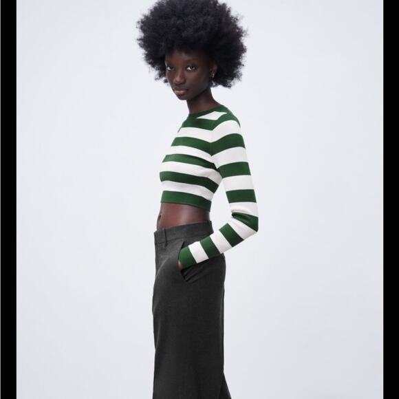 Zara Cropped ribbed knit sweater. Size M - Picture 10 of 11